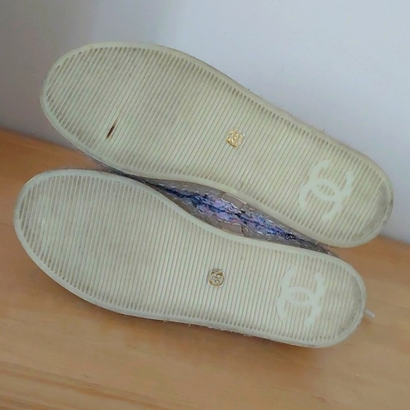 Chanel espadrilles lace-up shoes tweed - Picture 13 of 17